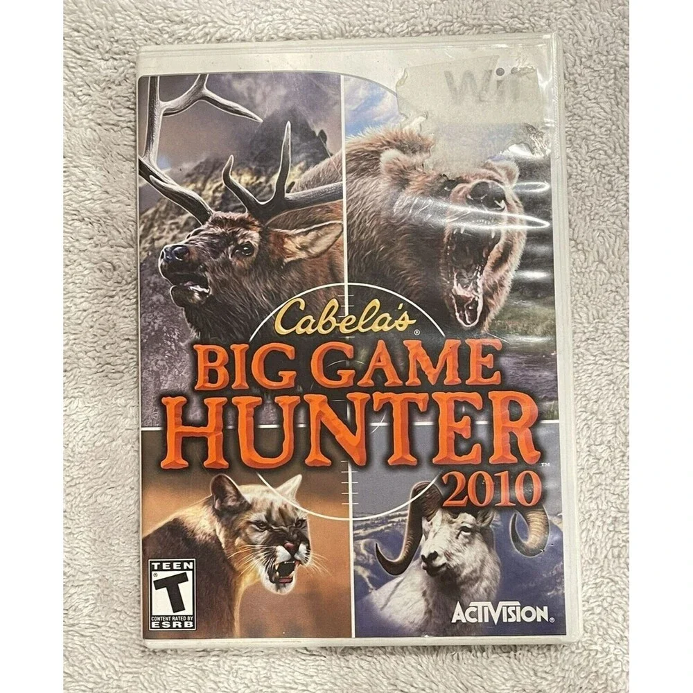 Cabela's Big Game Hunter 2010 Wii TESTED COMPLETE CASE DISC BOOK Video Game